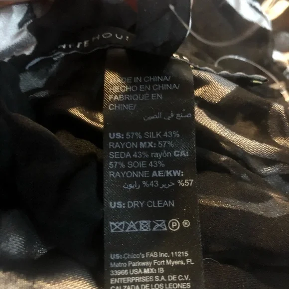 WHITE House Black Market Silk-Blend Floral-Burnout Oblong Scarf NWOT - Picture 6 of 7